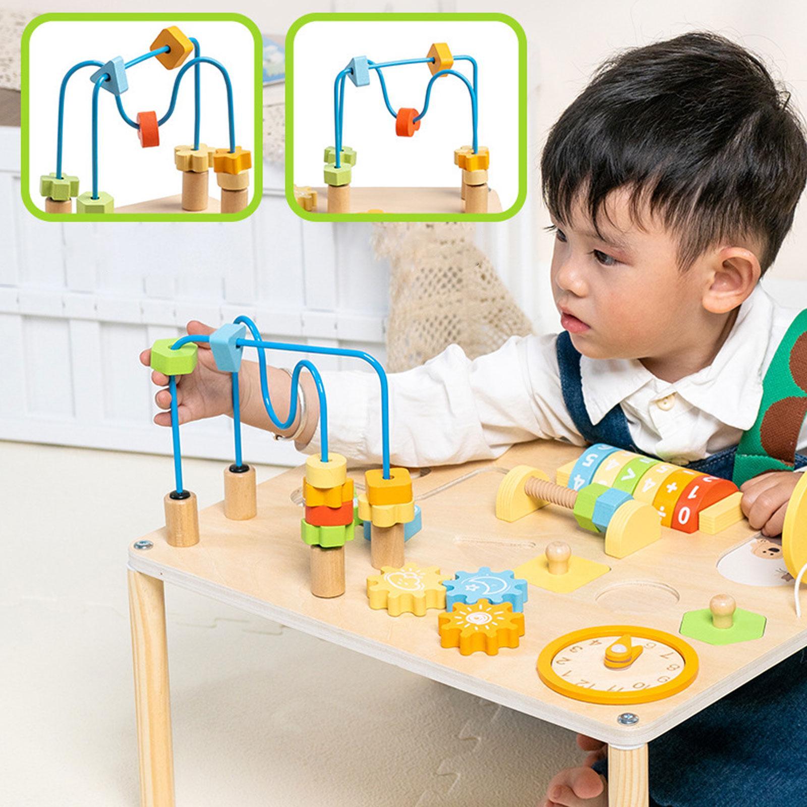 Kids Education Table - Meja Aktivitas Pengenalan Bentuk Pendidikan Balok