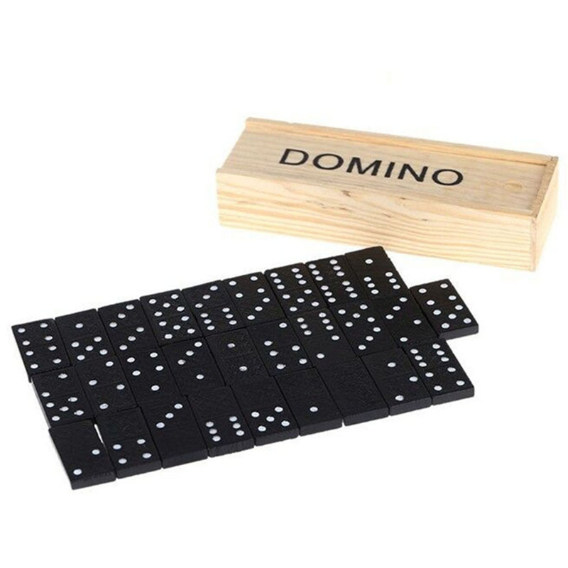 Kids Education Table - 28 Buah/Set Permainan Papan Domino Kayu
