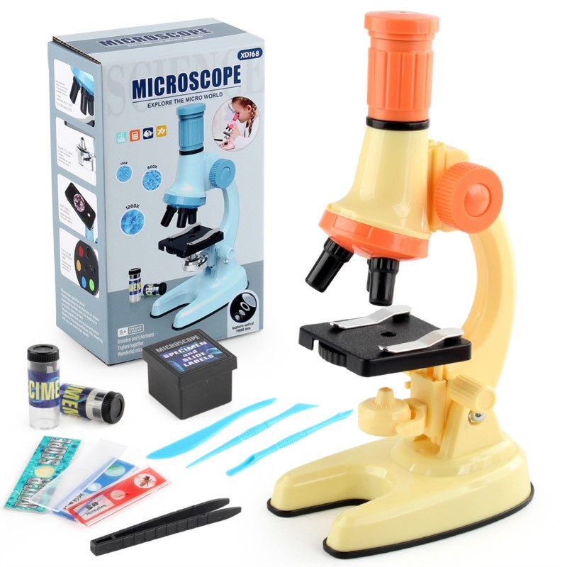 Science Kit Volcano - Mikroskop Sains Anak-anak LED dengan Lampu