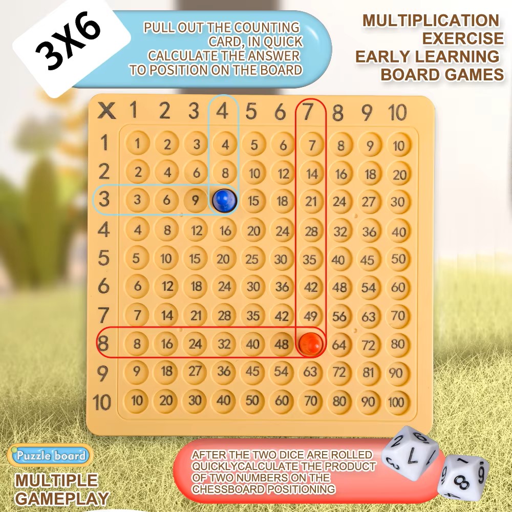Kids Education Table - 99 Papan Perkalian Montessori Mainan Aritmatika