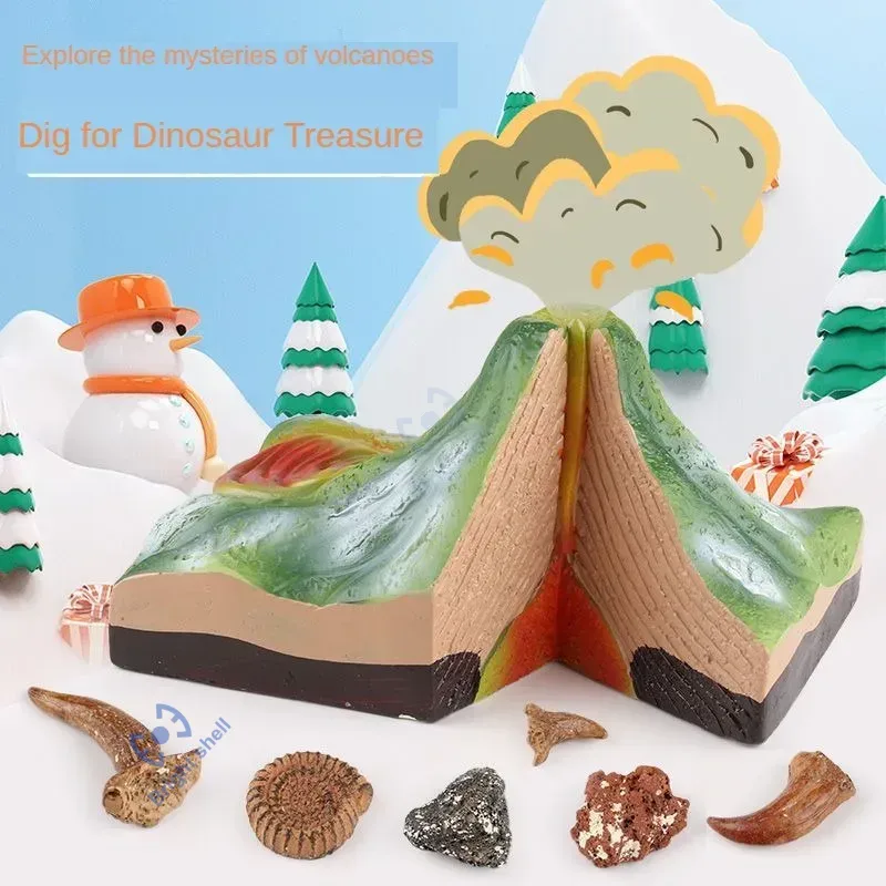 Science Kit Volcano - Mainan Anak-anak Piramida Dinosaurus Gunung Berapi