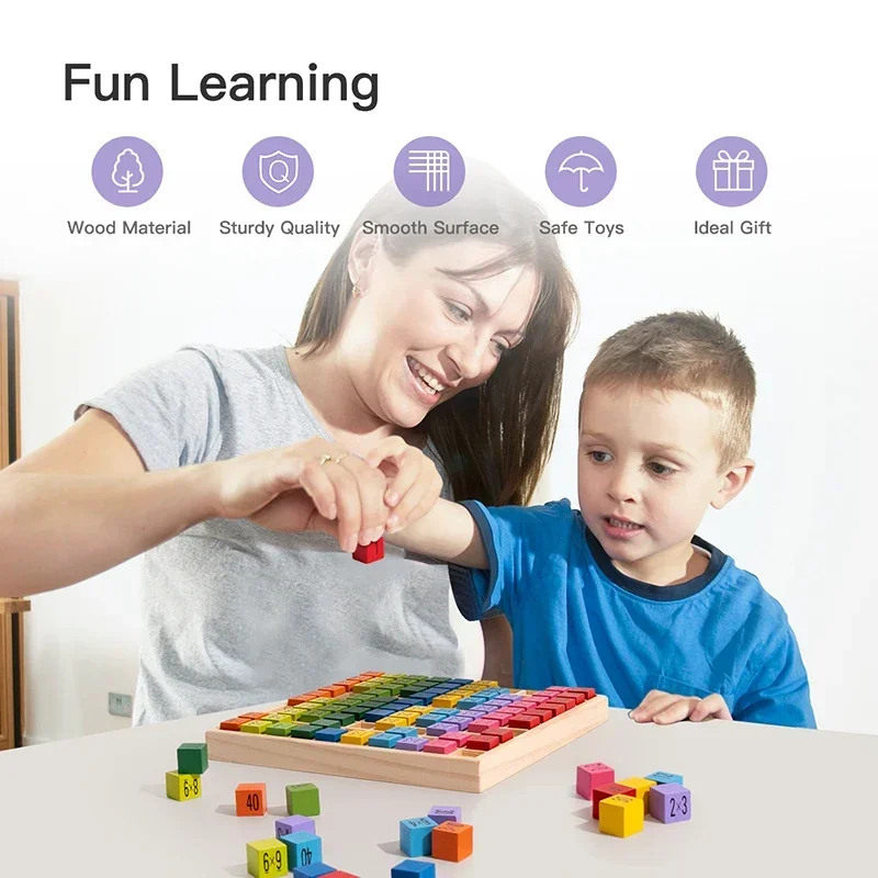 Kids Education Table - Tabel Perkalian Montessori 99 untuk Anak,