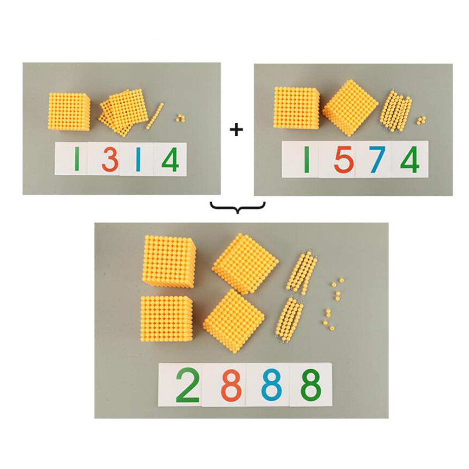 Math Manipulative Set - Set Bahan Manik-manik Montessori Mainan Matematika