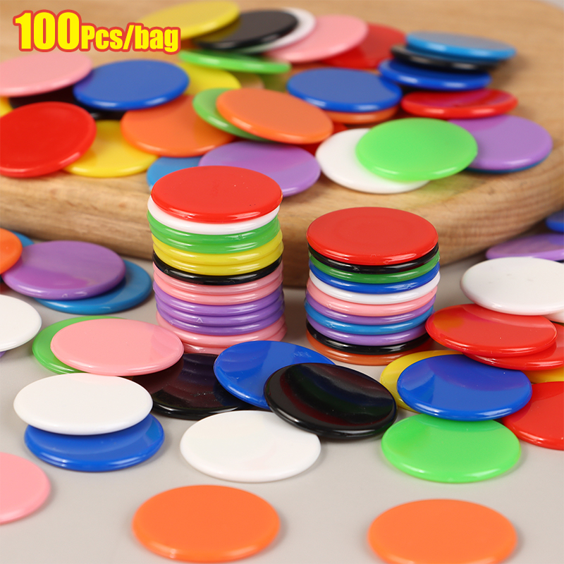 100Pcs Set Chip Penghitung 25M - Math Manipulative Set ulasan dan harga