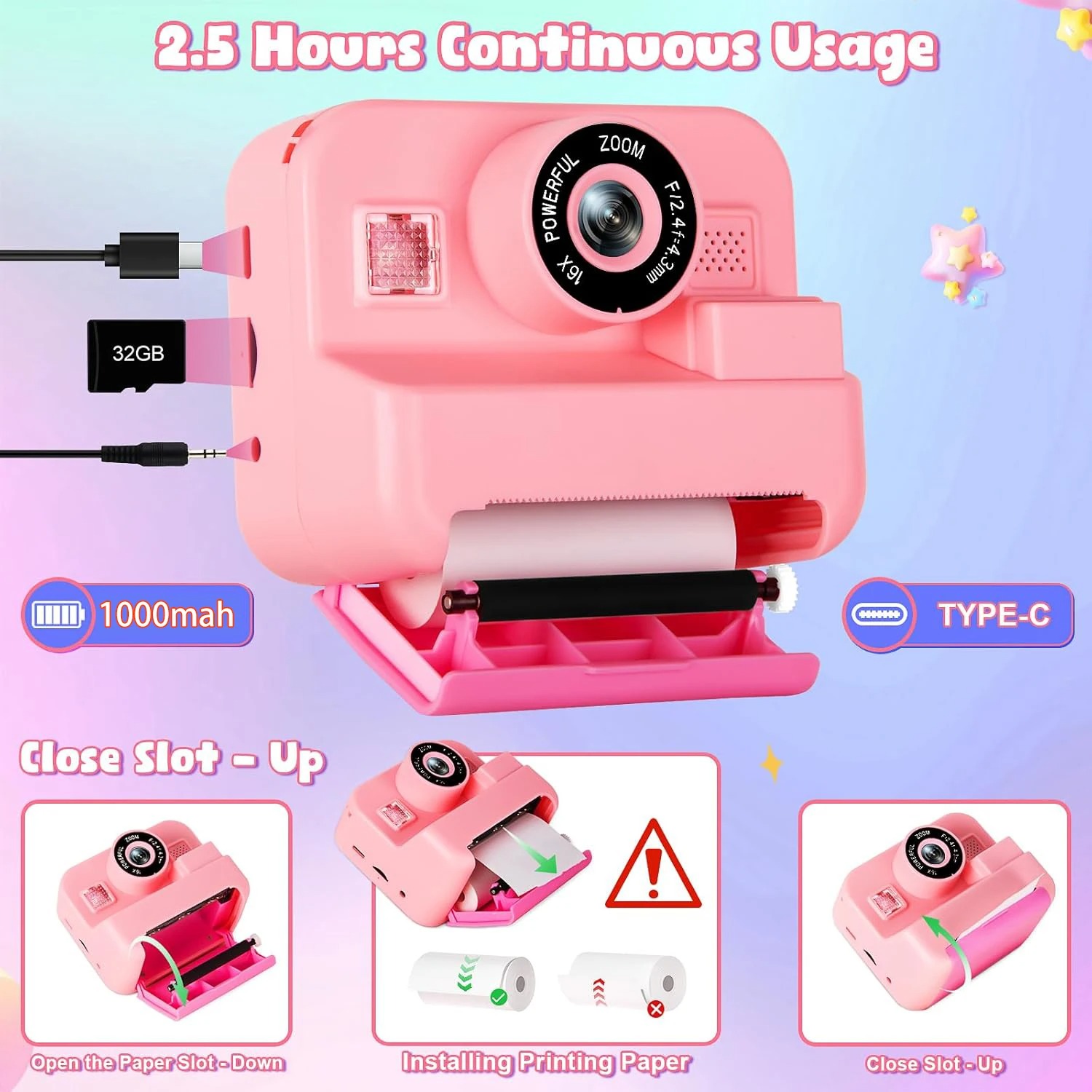 Kamera cetak instan anak-anak, - Kids Education News ulasan dan harga