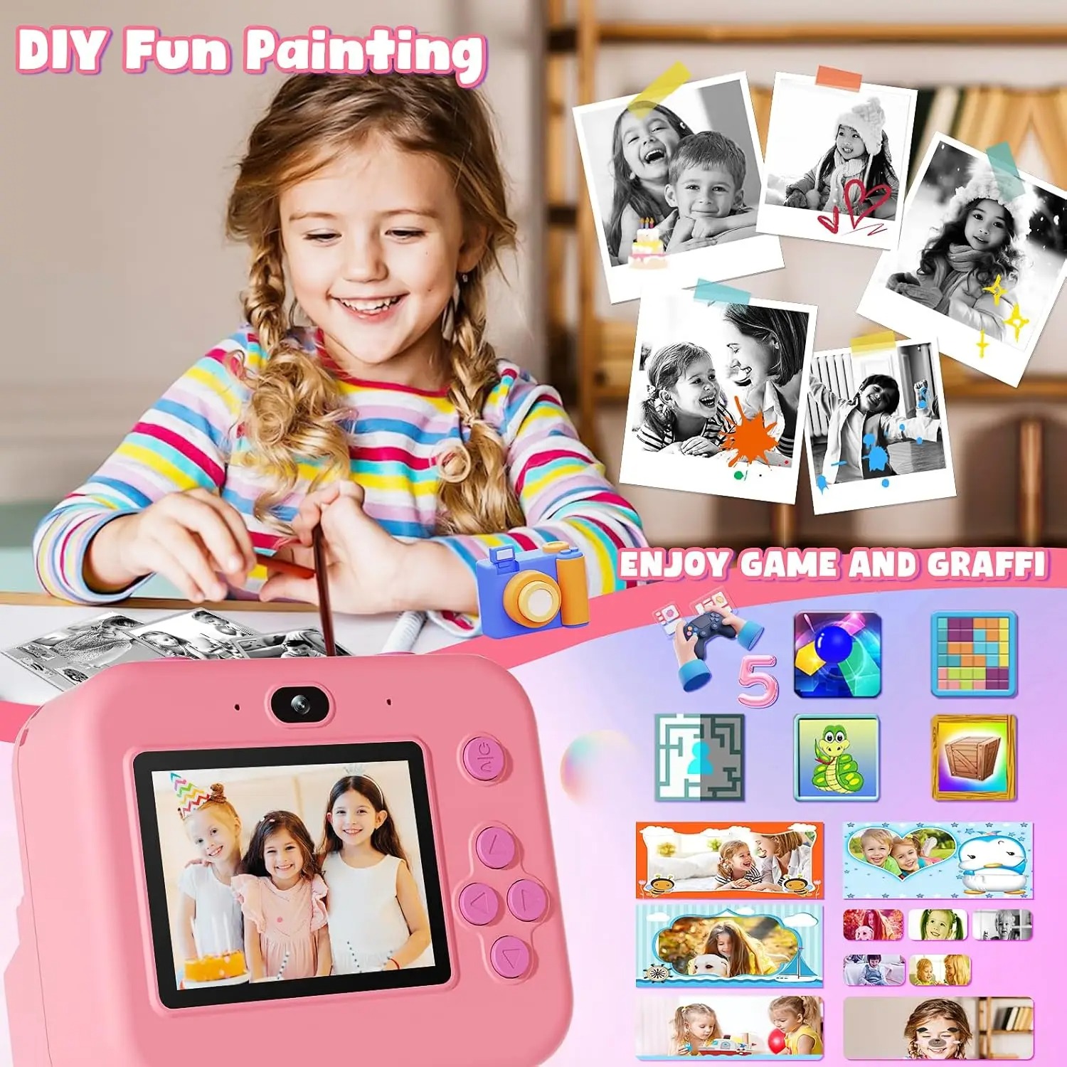 Kamera cetak instan anak-anak, - Kids Education News ulasan dan harga