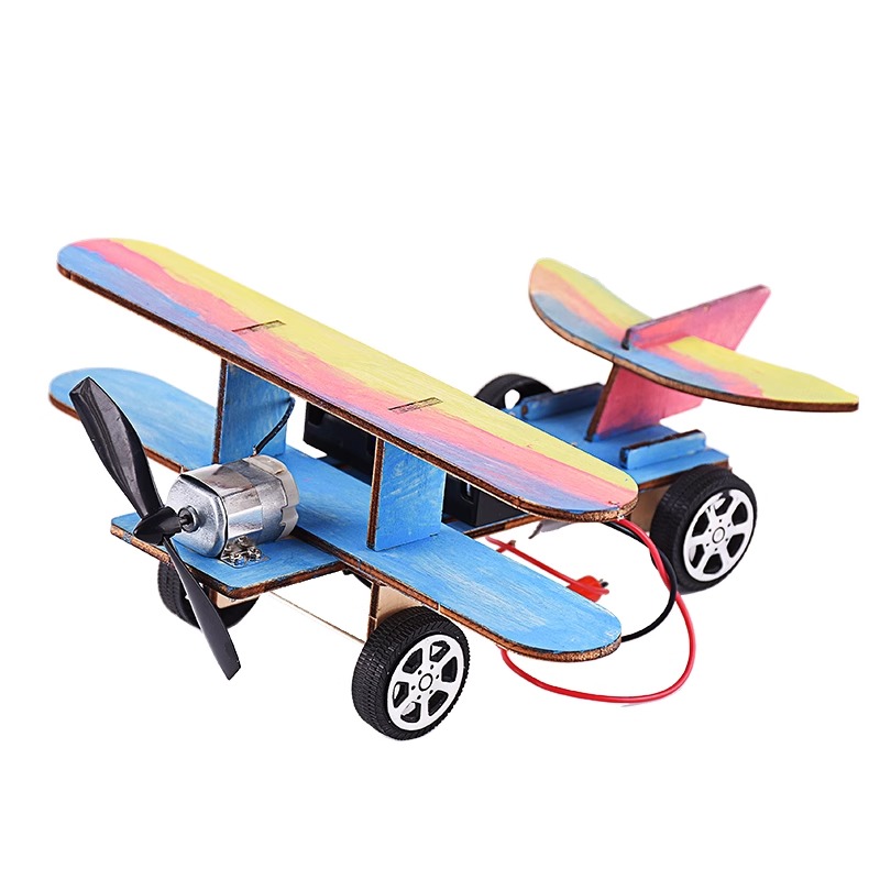 Kit Model Biplane Listrik Kayu - Kingdom Kids Education ulasan dan harga
